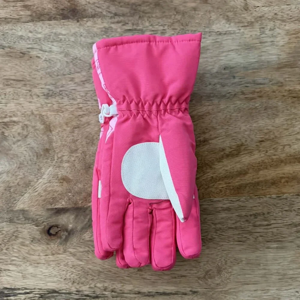 New: L/XL Girls Princess Peach Super Mario Ski Gloves